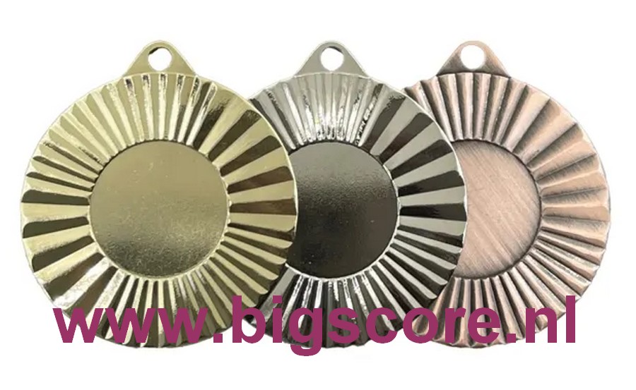 M753 Medaille goud-zilver-brons Ø 50 mm compleet 